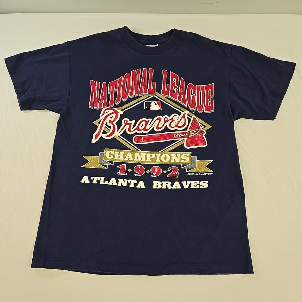 Atlanta Braves Vintage 1992 National League Champions T-shirt Size Large USA